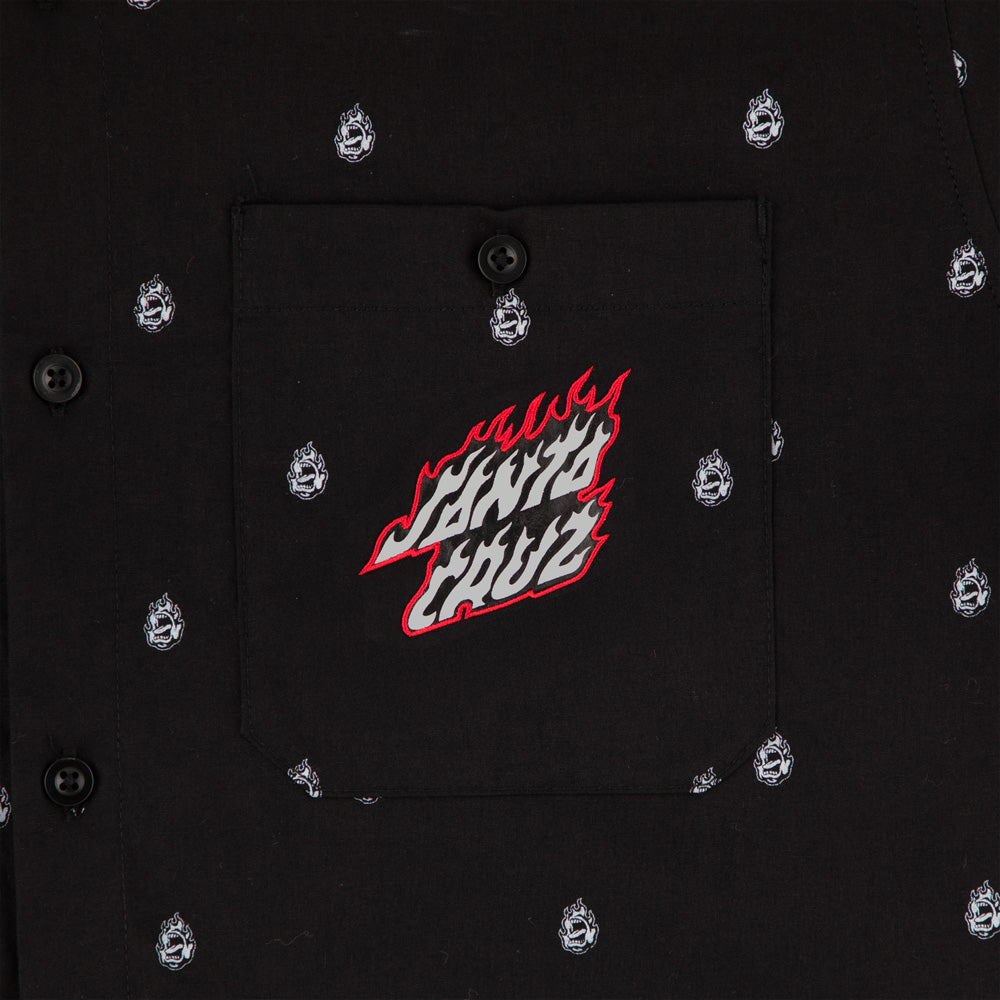 SCREAMING FIRE S/S BUTTON UP SHIRT