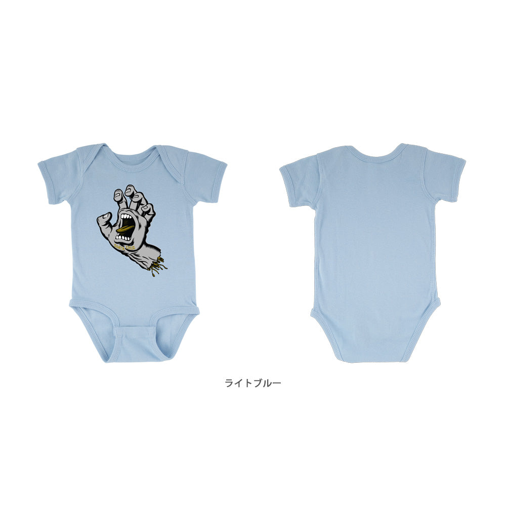 SCREAMING HAND FRONT ONE PIECE S/S INFANT BABY
