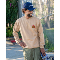 CRUZ EMBROIDERED CREW NECK SWEATSHIRT