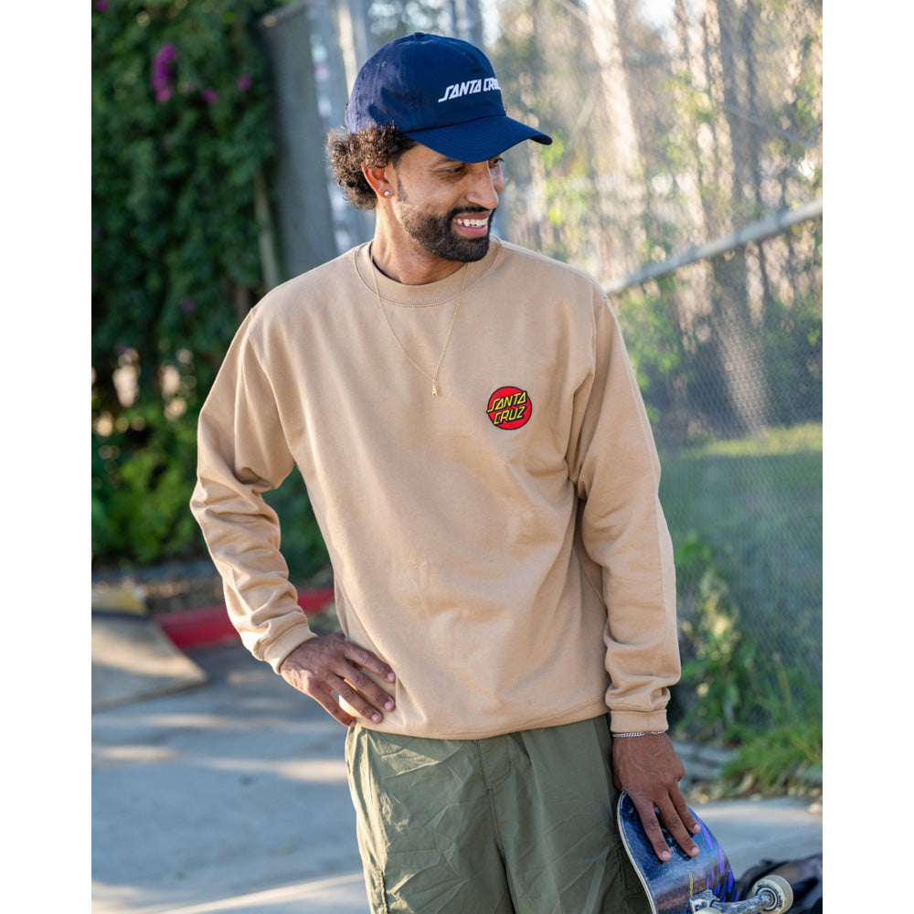 CRUZ EMBROIDERED CREW NECK SWEATSHIRT