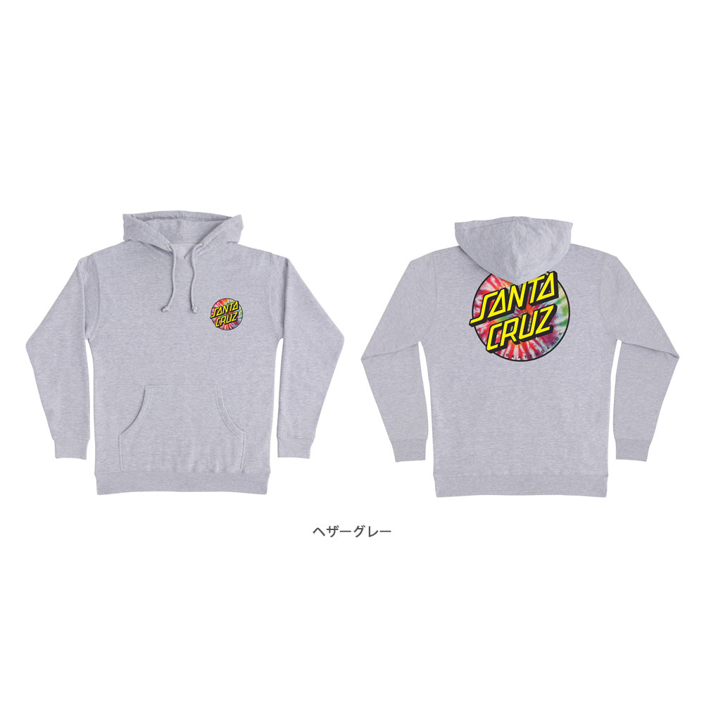 TIE DYE DOT CHEST P/O HOODED SWEATSHIRT