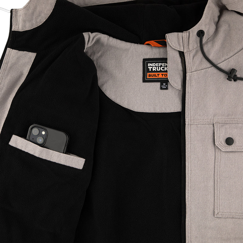 BUILT TO GRIND HOODED CANVAS WORK JACKET