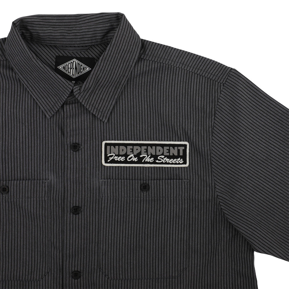 FREE ON THE STREETS S/S BUTTON UP TOP