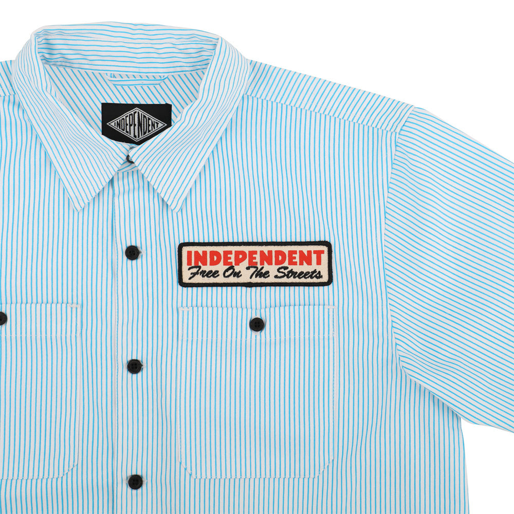 FREE ON THE STREETS S/S BUTTON UP TOP