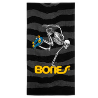 SK8BOARD SKELETON BEACH TOWEL BLACK