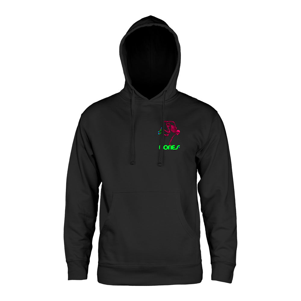 SKATEBOARD SKELTON BLACKLIGHT P/O HOODED SWEATSHIRT