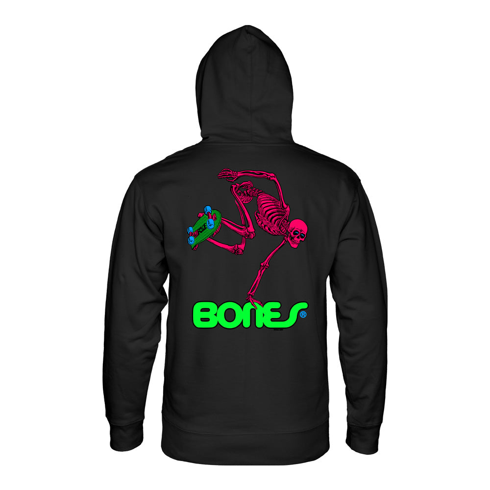 SKATEBOARD SKELTON BLACKLIGHT P/O HOODED SWEATSHIRT