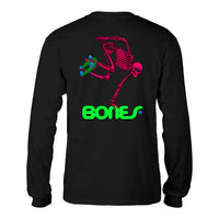 SKATEBOARD SKELTON BLACKLIGHT L/S T-SHIRT