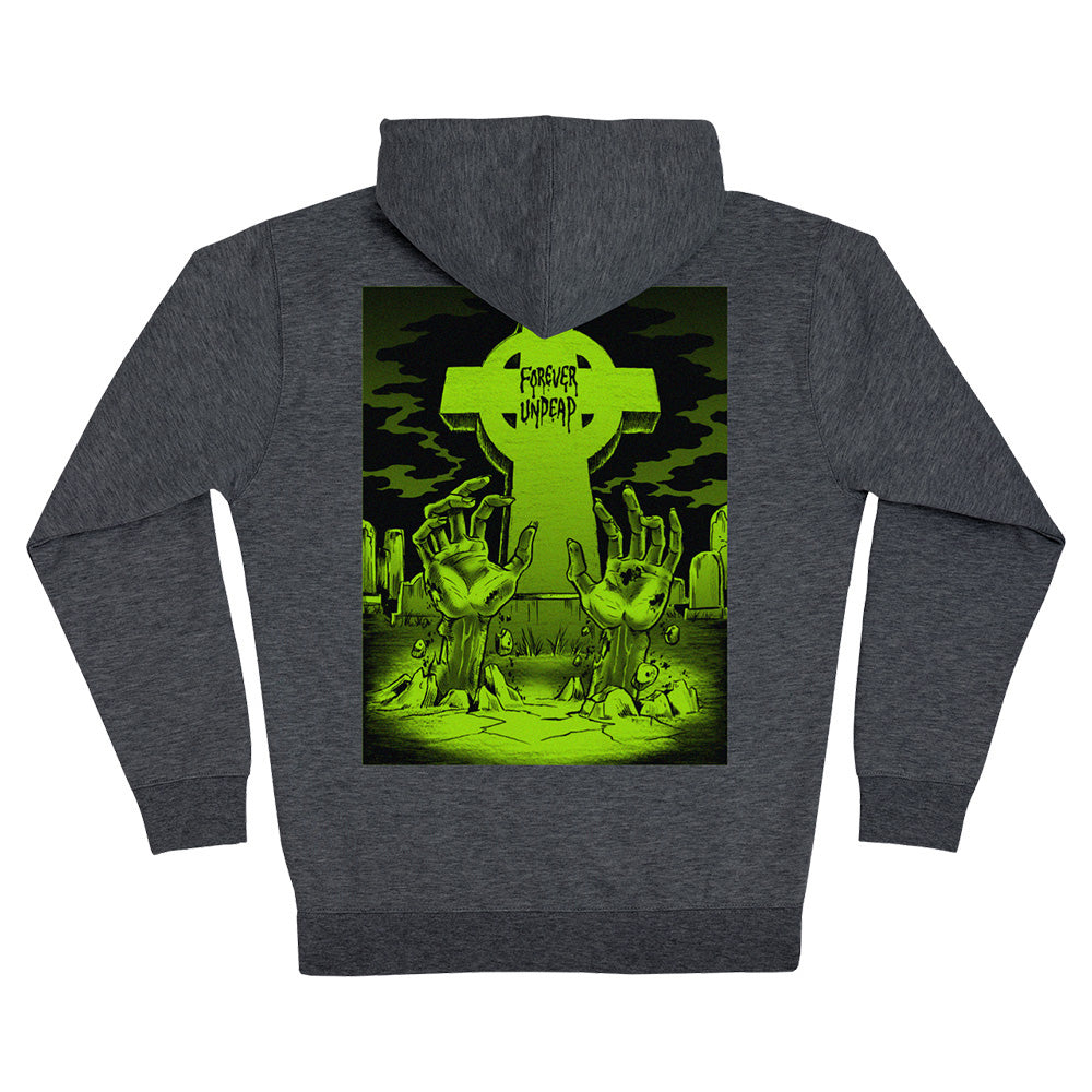 FOREVER UNDEAD RELIC ZIP HOODED SWEATSHIRT