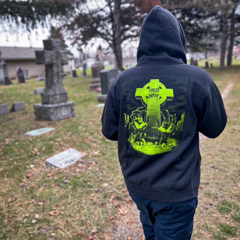 FOREVER UNDEAD RELIC ZIP HOODED SWEATSHIRT