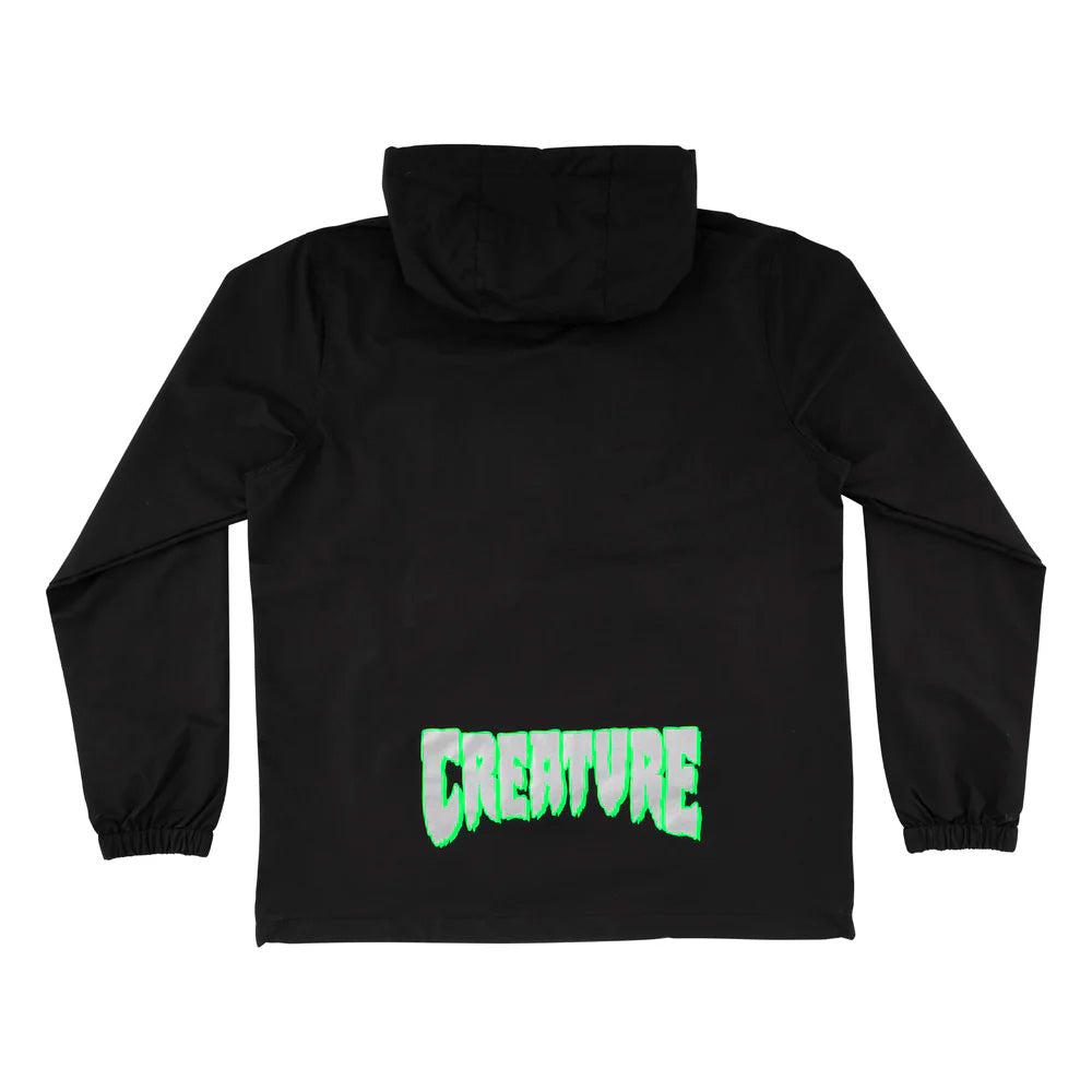 PATENT HOODED WINDBREAKER JACKET
