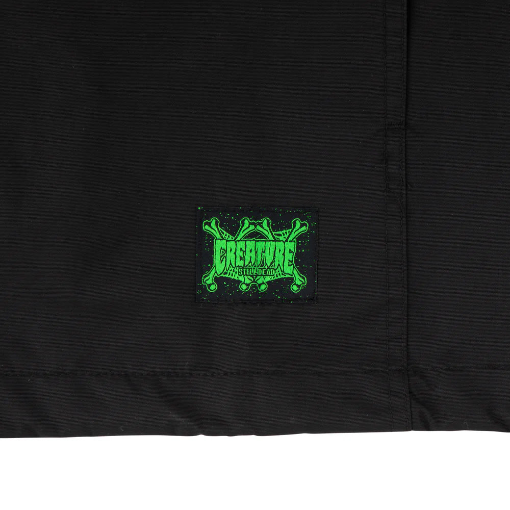 PATENT HOODED WINDBREAKER JACKET