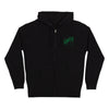LOGO OUTLINE DRIP ZIP HOODED SWEATSHIRT