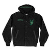 DROP OUT HOODED VARSITY JACKET