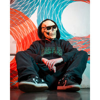 HESHER FLAME ZIP HOODED SWEATSHIRT