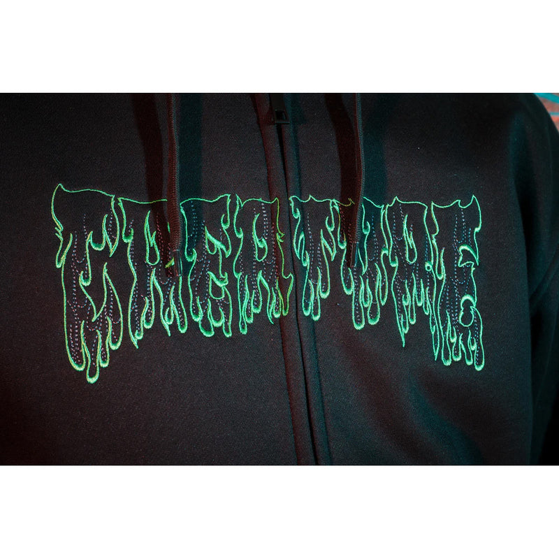 HESHER FLAME ZIP HOODED SWEATSHIRT