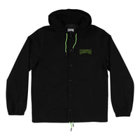 GRAVETTE CUT AND TIE HOODED WINDBREAKER JACKET