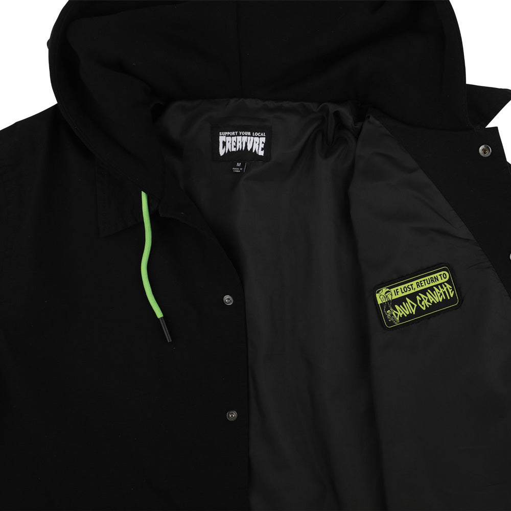 GRAVETTE CUT AND TIE HOODED WINDBREAKER JACKET