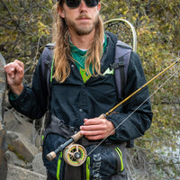 GRAVETTE CUT AND TIE HOODED WINDBREAKER JACKET