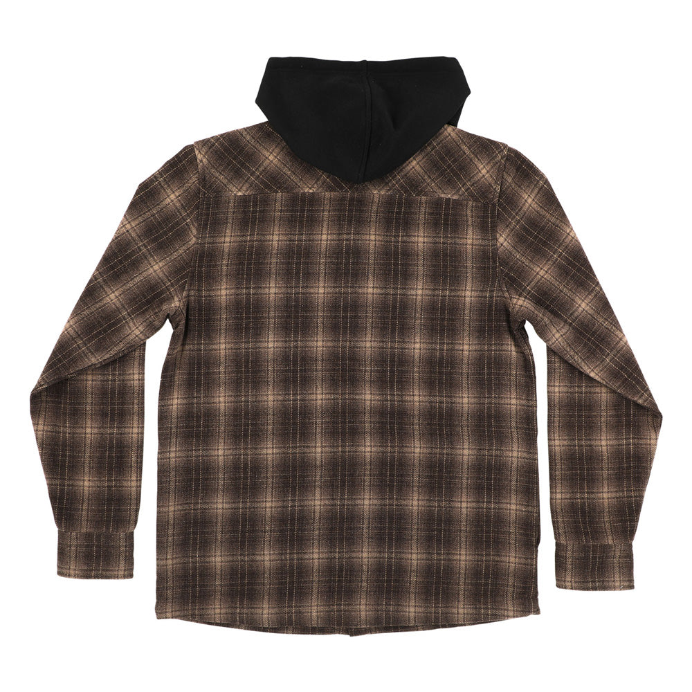 BHF L/S HOODED FLANNEL TOP