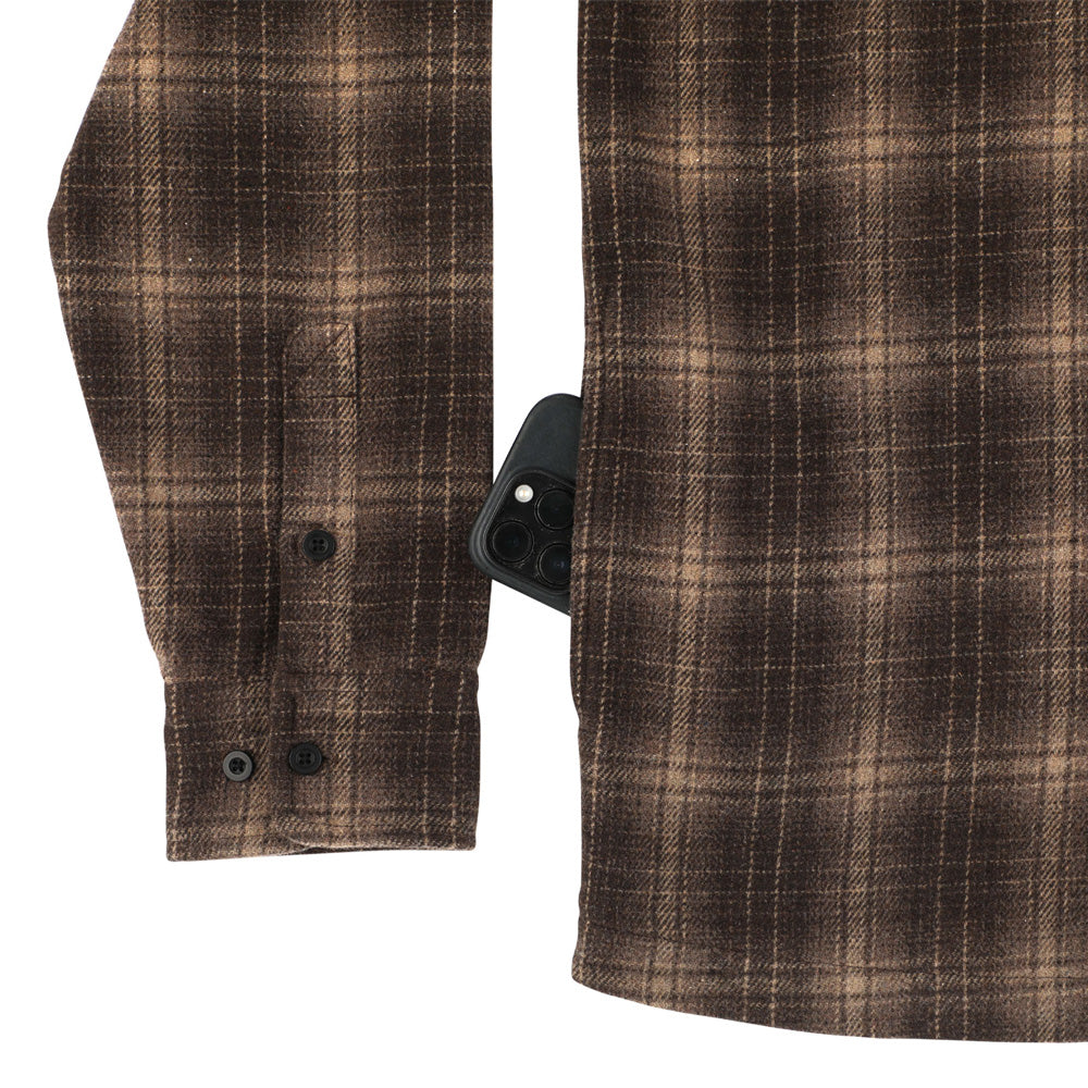 BHF L/S HOODED FLANNEL TOP