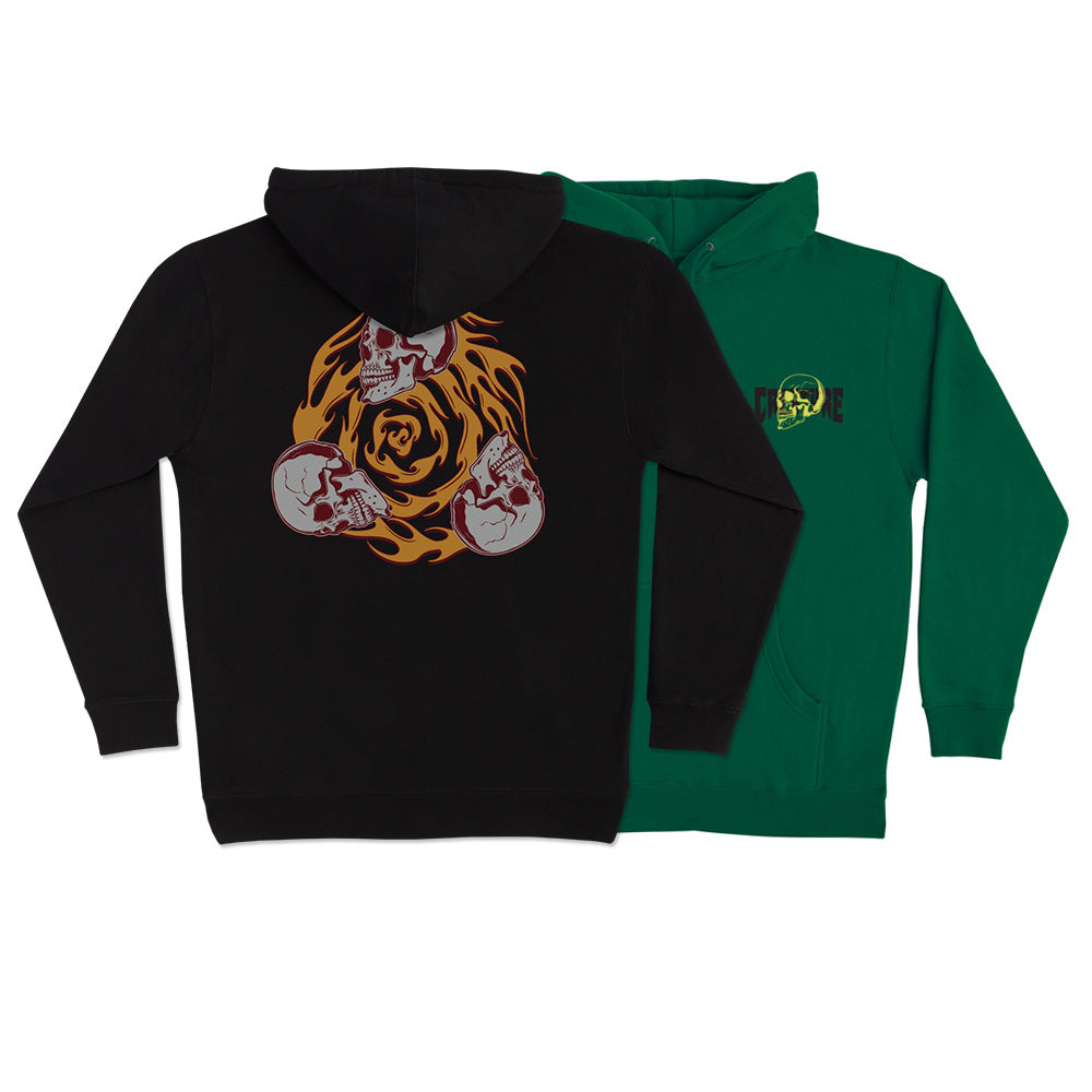 SPIRAL SKULL P/O HOODED SWEATSHIRT