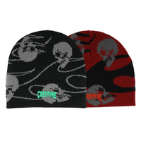 SPIRAL SKULL BEANIE SKULL CAP HAT