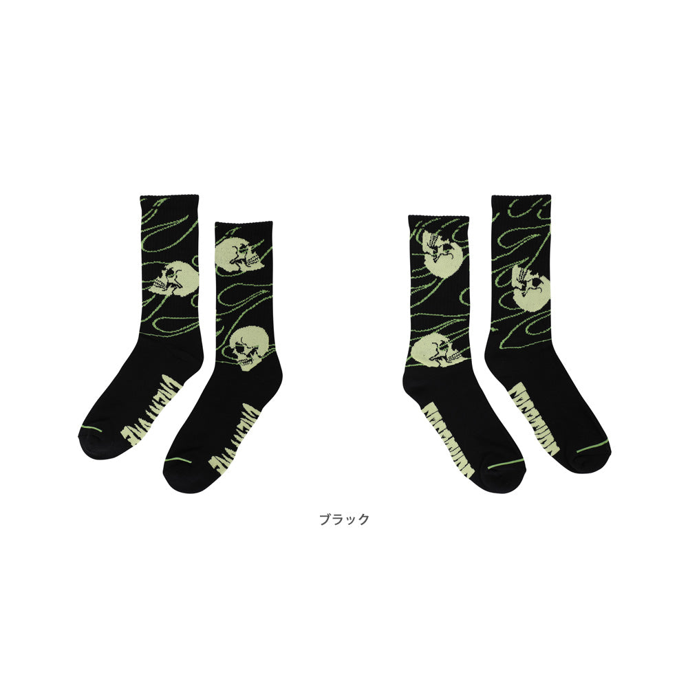 SPIRAL SKULL SOCKS