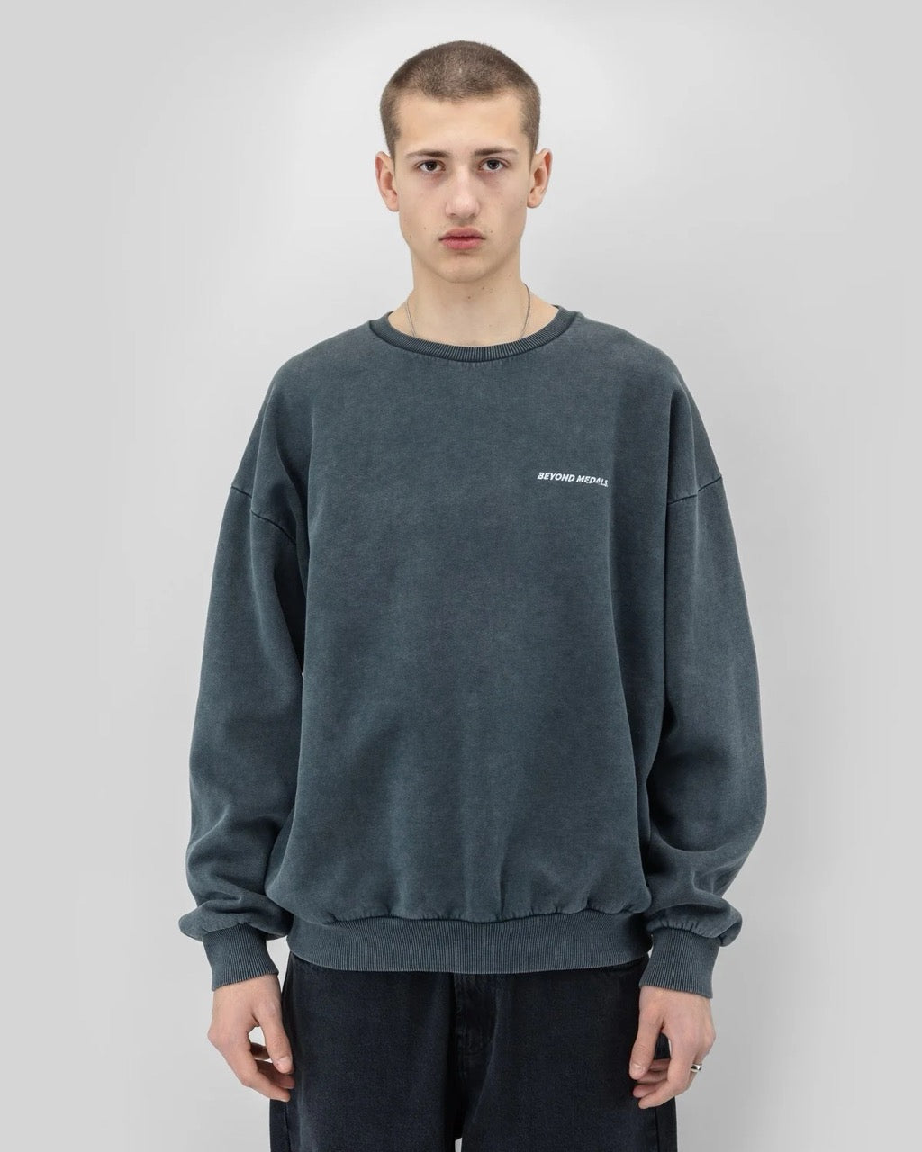 Distressed Logo Crewneck SS26