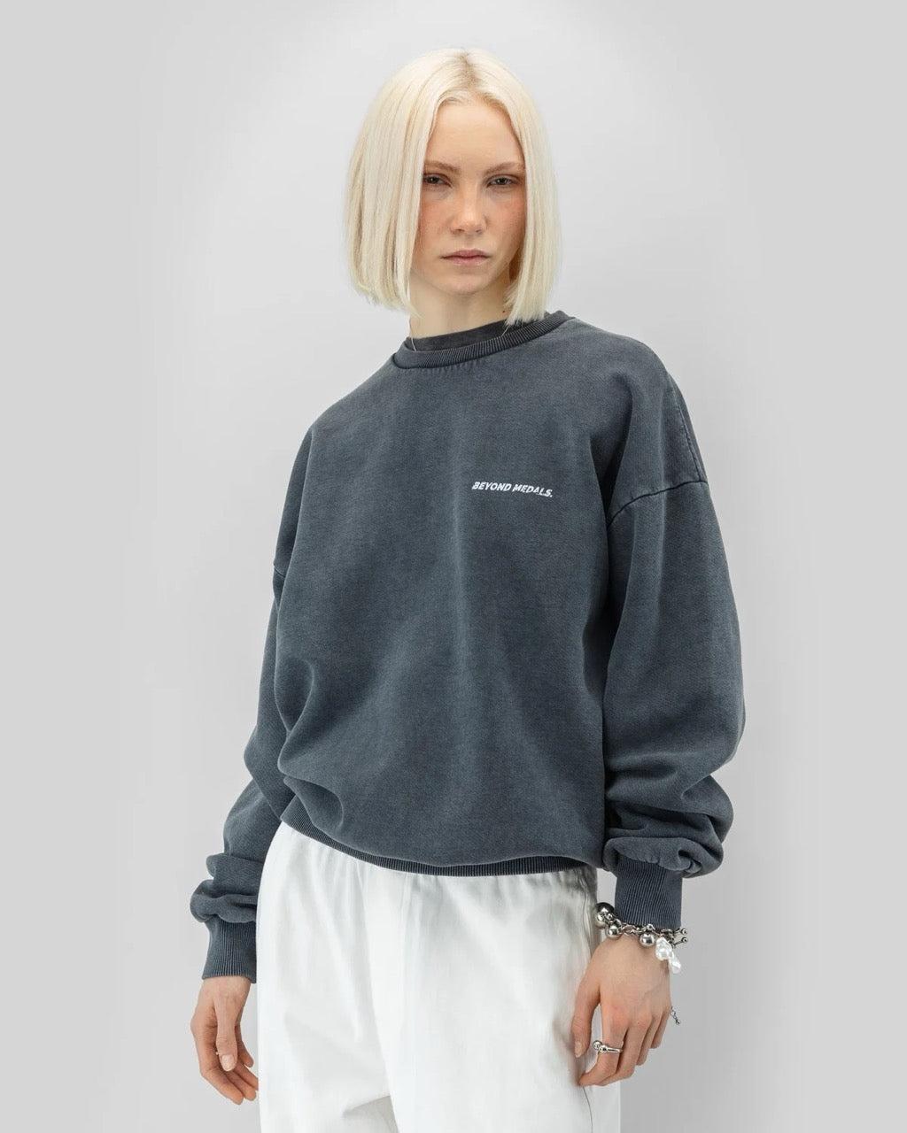 Distressed Logo Crewneck SS26
