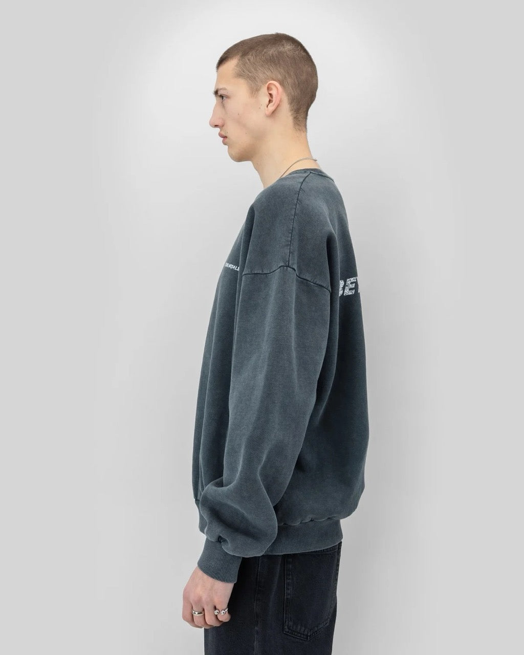 Distressed Logo Crewneck SS26