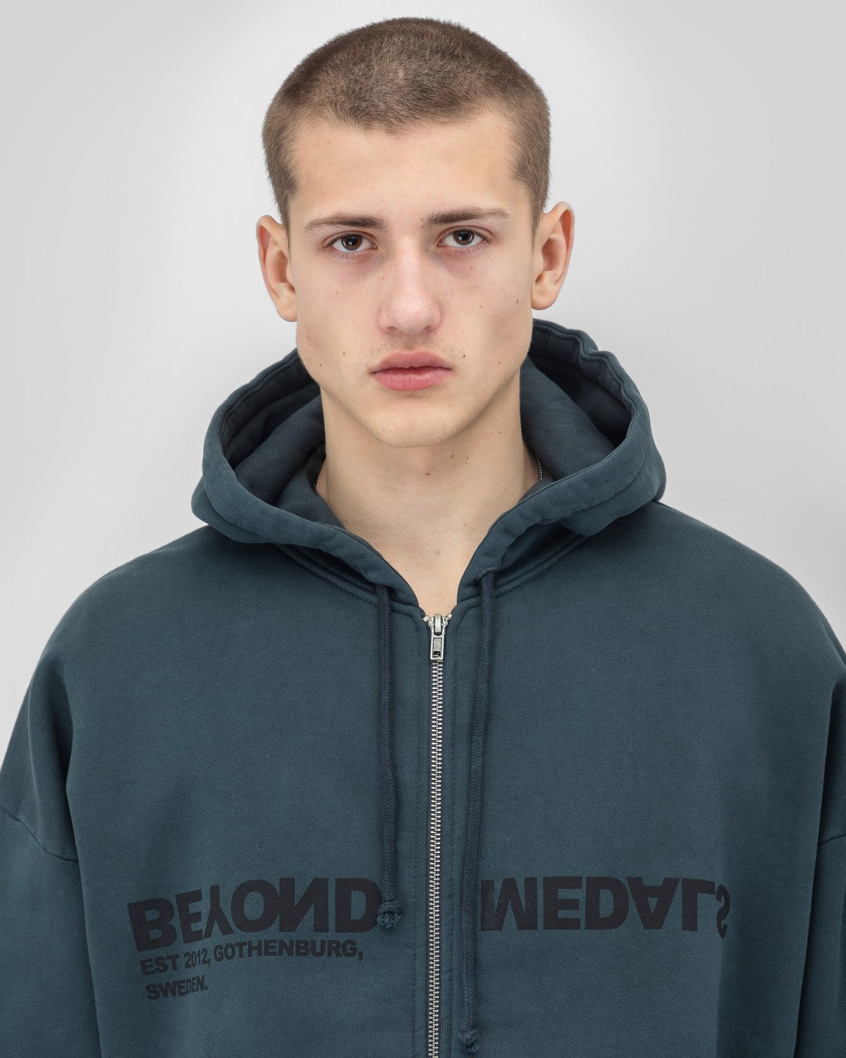 Reverse Logo Zip Hoodie SS26