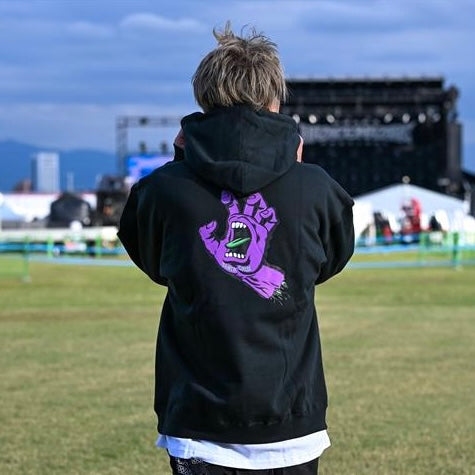 SCREAMING HAND HOOD  PURPLE
