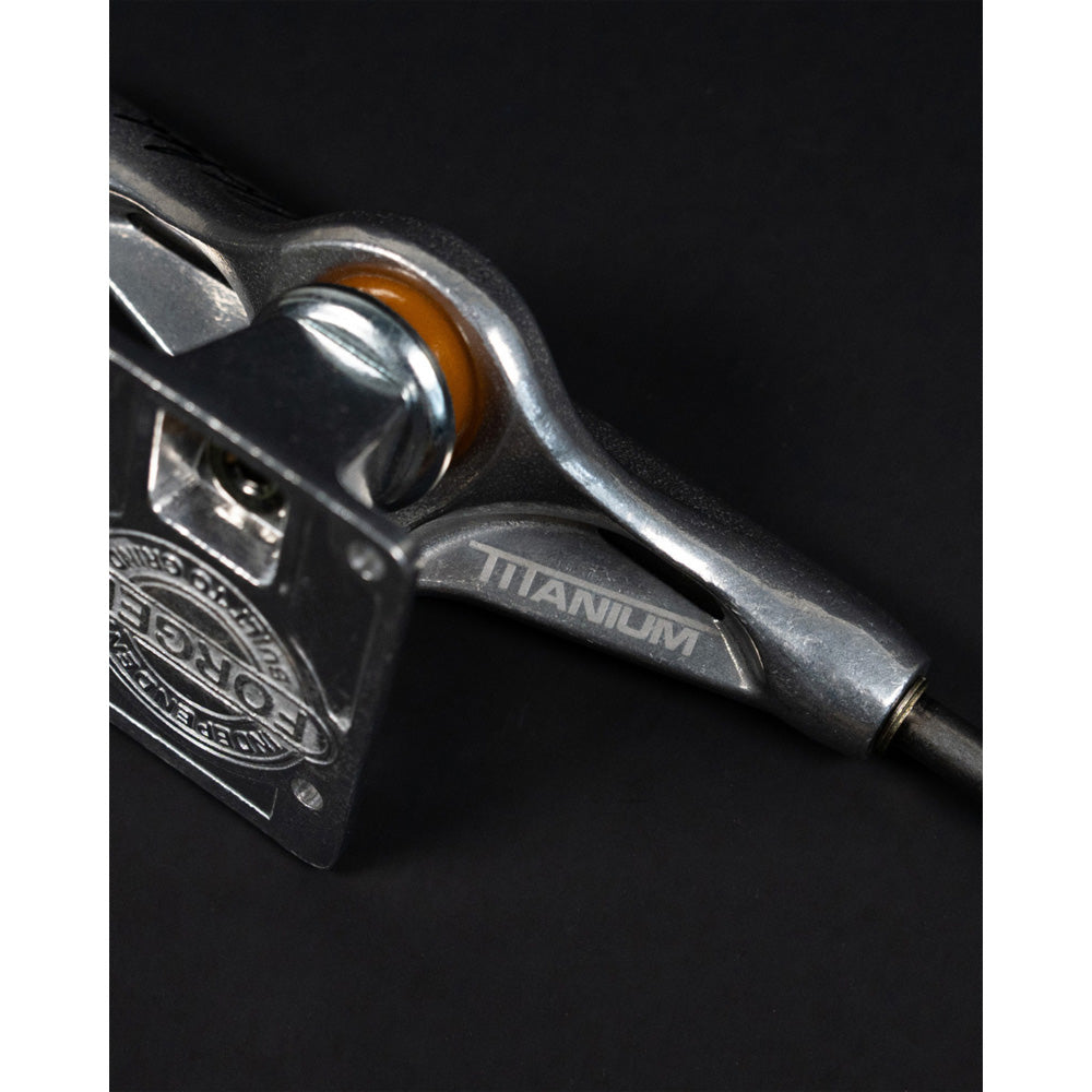 149 FORGED TITANIUM JOSLIN STICKER SLAP POLISHED SILVER STANDARD TRUCKS（Stage11）
