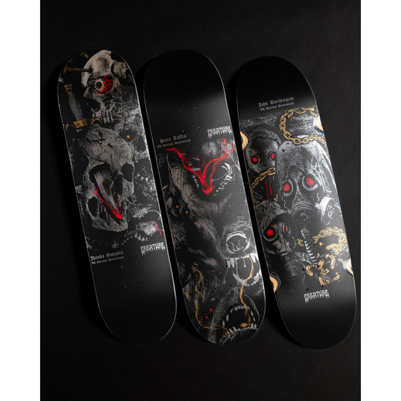 8.6in x 32.11in RAFFIN MORTEM VX PRO SKATEBOARD DECK