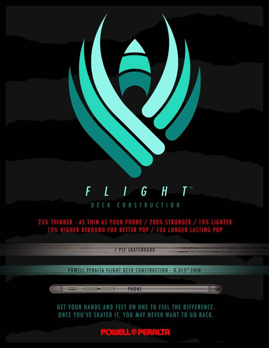 8.25in x 31.95in FLIGHT YOSOZUMI SAKURA ONNA BUGEISHA WHITE/GOLD FOIL SKATEBOARD DECK SHAPE 243