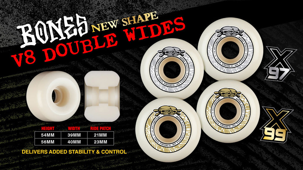56mm X-FORMULA V8 DOUBLE WIDES 97A SKATEBOARD WHEELS