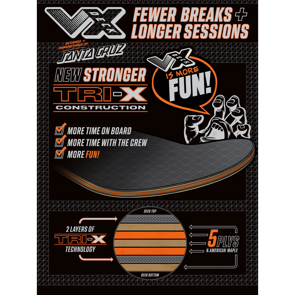 10.35in x 30.54in WINKOWSKI SAMURAI VX SKATEBOARD DECK