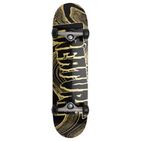 7.75in x 30.0in METALLIC SWIRL LOGO MINI SKATEBOARD COMPLETE