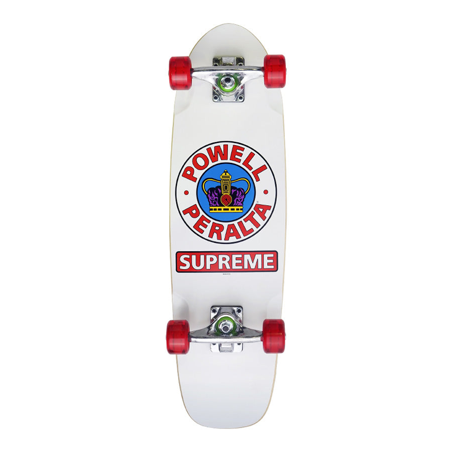 7.75in x 27.2in SIDEWALK SURFER SUPREME CRUISER COMPLETE WHITE