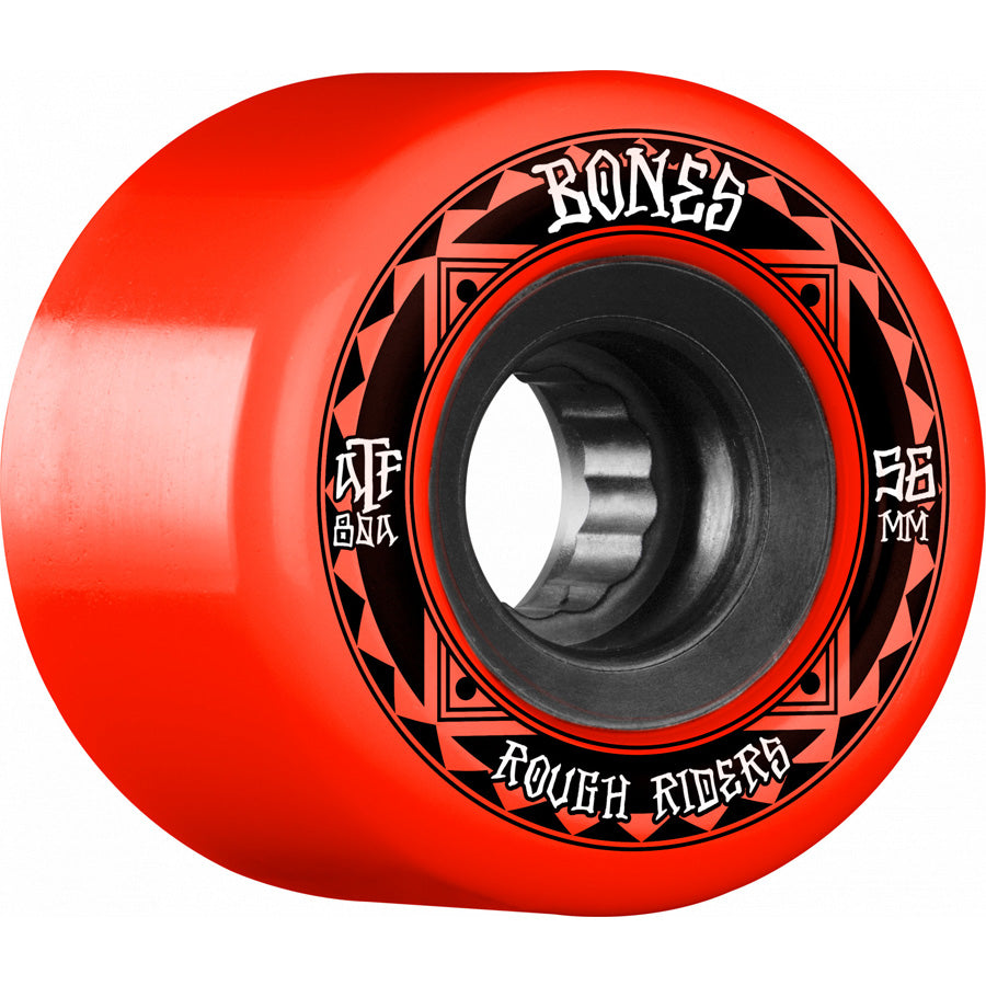 56mm ATF ROUGH RIDER RUNNERS RED 80A SKATEBOARD WHEELS