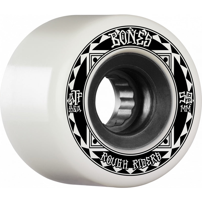 59mm ATF ROUGH RIDER RUNNERS WHITE 80A SKATEBOARD WHEELS