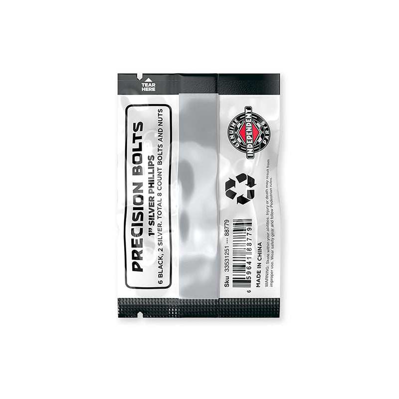 1inch GENUINE PARTS PHILLIPS HARDWARE PKS/8 BLACK/SILVER